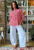 Nonni Gingam Napoleon Jacket Sangria
